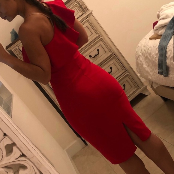 Zara Red Midi Dress - Picture 3 of 3